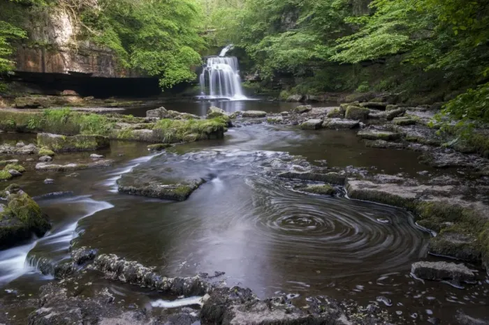 Framed Print : View of waterfall and river, Cauldron Falls, Walden Beck, River Ure, West Burton, Wensleydale, Yorkshire Dales N. P Framed Print : View of waterfall and river, Cauldron Falls, Walden Beck, River Ure, West Burton, Wensleydale, Yorkshire Dales N. P