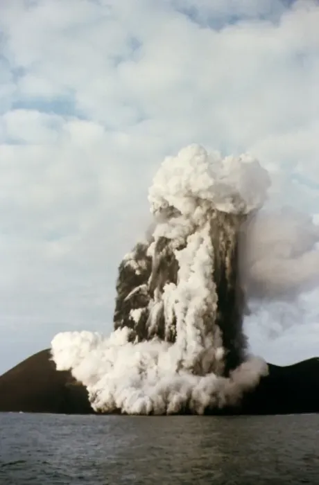 Framed Print : Volcanic island eruption, ash and smoke erupting, Surtsey, Iceland, 1st march 1964 Framed Print : Volcanic island eruption, ash and smoke erupting, Surtsey, Iceland, 1st march 1964