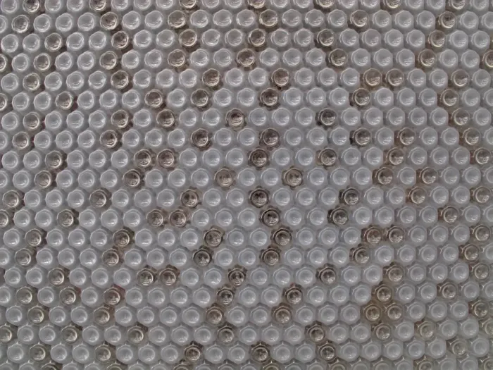 Framed Print : Detail of wall on eco-friendly building, built from recycled plastic bottles, The EcoARK, Taipei, Taiwan, April