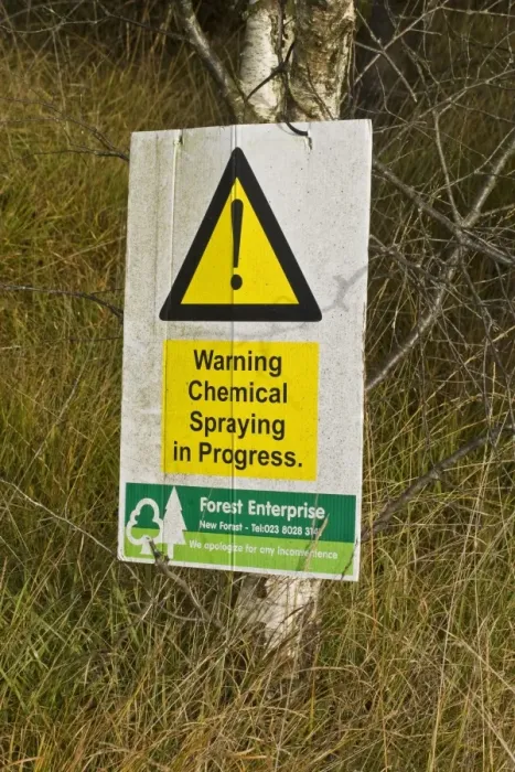 Framed Print : Warning, Chemical Spraying in Progress Forest Enterprise sign on heathland, Dorset, England, october Framed Print : Warning, Chemical Spraying in Progress Forest Enterprise sign on heathland, Dorset, England, october