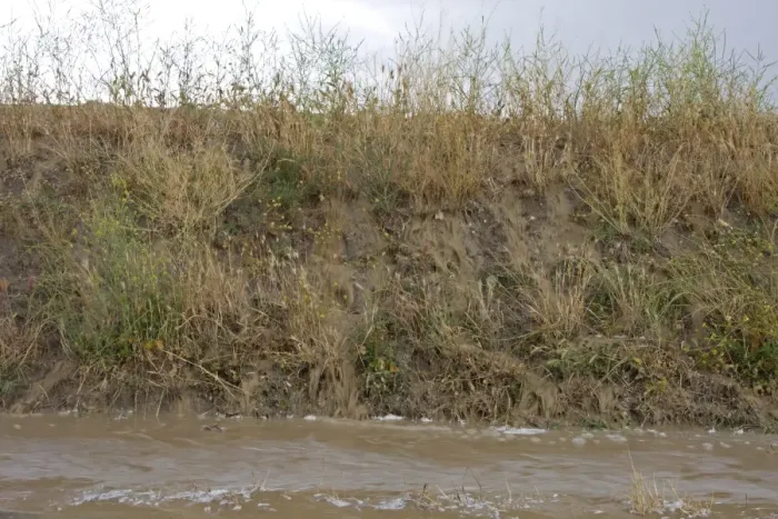 Framed Print : Water running off field edge after rainstorm, Spain, may Framed Print : Water running off field edge after rainstorm, Spain, may