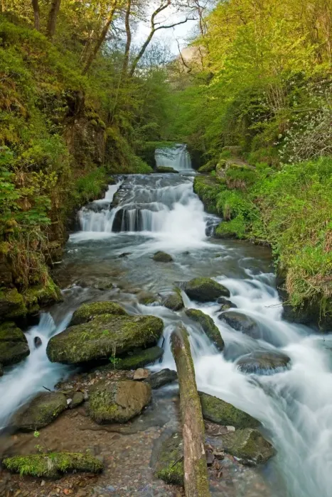 Framed Print : Waterfall situated at confluence of East Lyn River and Hoar Oak Water, Watersmeet Falls, Lynmouth, North Devon Framed Print : Waterfall situated at confluence of East Lyn River and Hoar Oak Water, Watersmeet Falls, Lynmouth, North Devon