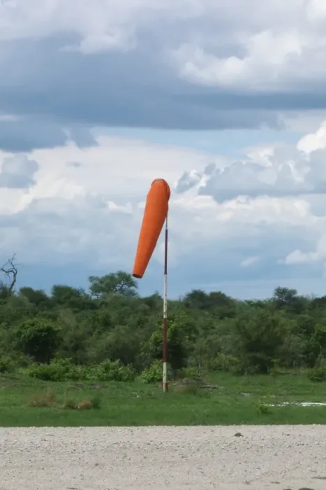 Framed Print : Windsock at edge of runway, Okavango Delta, Botswana Framed Print : Windsock at edge of runway, Okavango Delta, Botswana