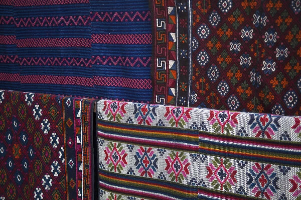Asia, Bhutan, Bumthang. Textiles of Bhutan