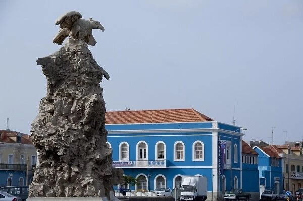 Cape Verde Islands, Sao Vicente, Mindelo (aka Porto Grande). Marina Mindelo, Monument of the Hawk