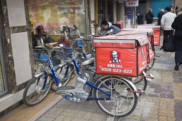 China, Shanghai. Delivery bicycles