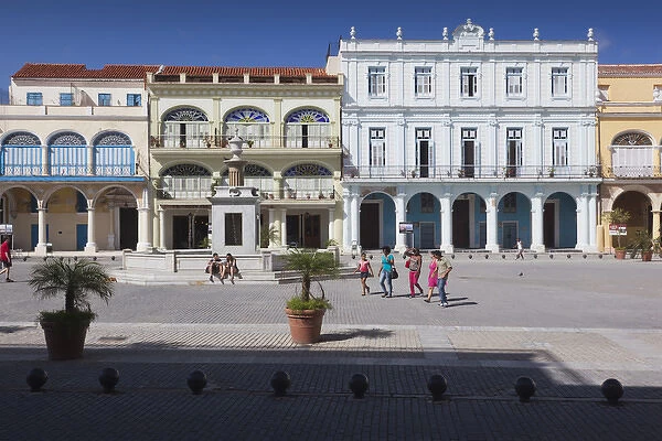 Cuba, Havana, Havana Vieja, Plaza Vieja, renovated buildings