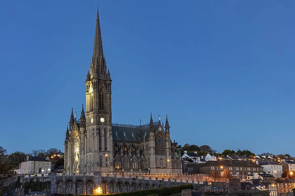 Dusk at St. Colmans Cathedral in Cobh, Ireland