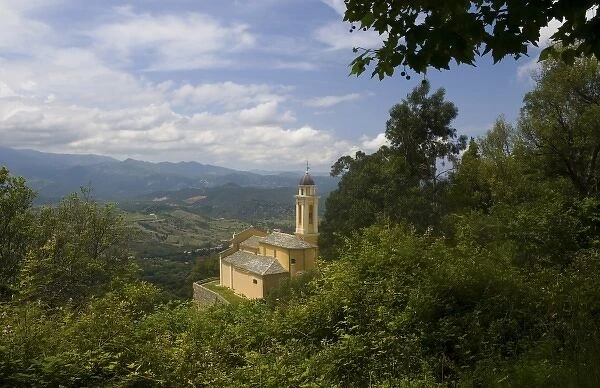 France, Corsica. Church at Poggia d Oletta