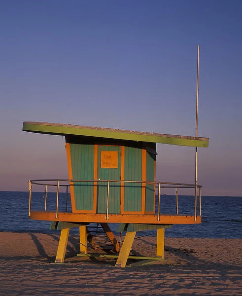 N. A. USA, Florida, Miami, South Beach. Lifeguard station (Medium Format)