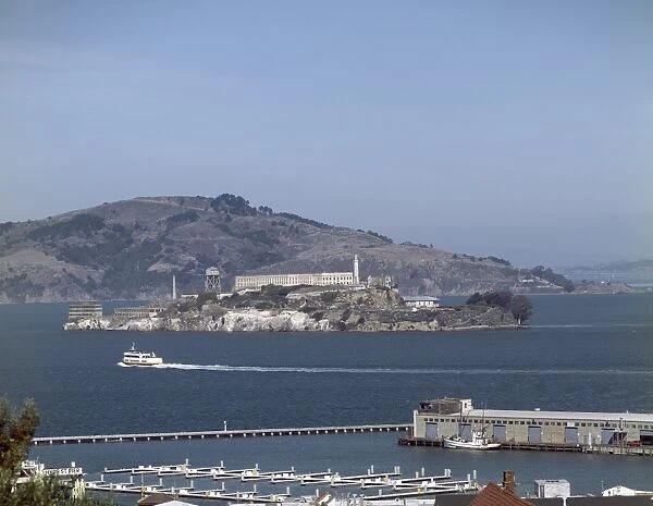 ALCATRAZ, c1998. Alcatraz Island viewed from across San Francisco Bay, with the