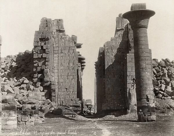 EGYPT: RAMESSES II TEMPLE. Pylons at the temple of Ramesses II in Thebes, Egypt