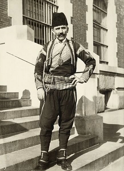 ELLIS ISLAND: MAN, 1912. Portrait of John Postantzis from Turkey at Ellis Island