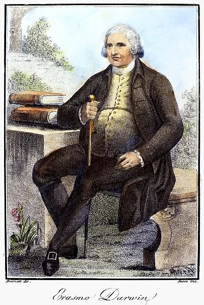English physician and poet. Aquatint, Italian, early 19th century