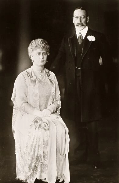 GEORGE V (1865-1936). King of Great Britain 1910-1936. Photographed with his wife