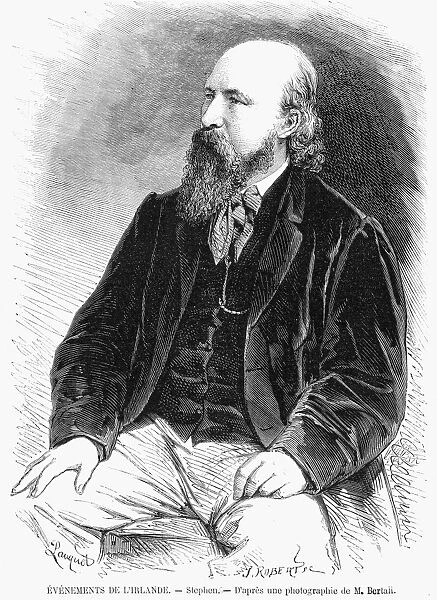 JAMES STEPHENS (1825-1901). Irish nationalist. Wood engraving, 1867