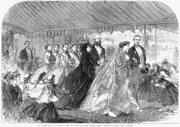 ROYAL WEDDING, 1866. The marriage of Princess Mary of Cambridge and Prince Teck