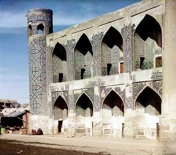 SAMARKAND: MADRASAH, c1910. The Tilla-Kari madrasah from Registan sqaure in Samarkand