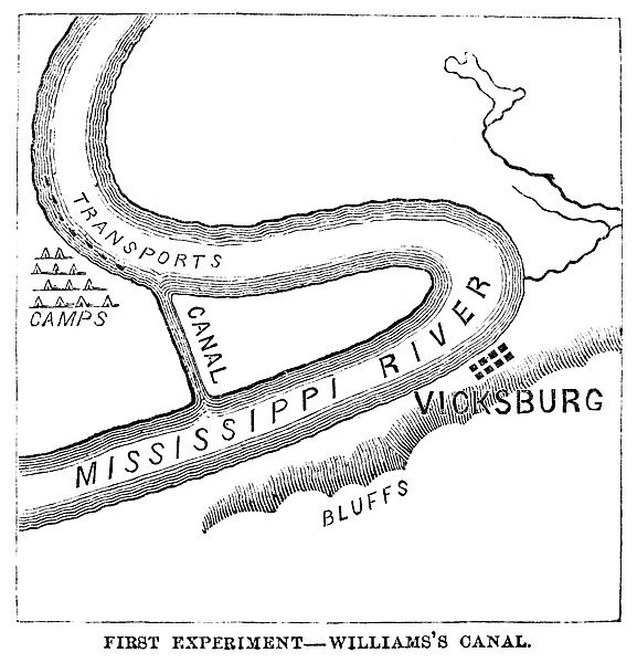 SIEGE OF VICKSBURG, 1863. A plan to bypass the Confederate stronghold of Vicksburg