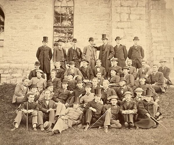 YALE COLLEGE, 1862. A group of undergraduates in 1862. Photograph