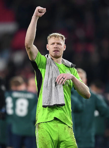 Arsenal's Aaron Ramsdale Reacts After PSV Eindhoven Clash in 2023-24 UEFA Champions League