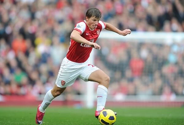 Arsenal's Andrey Arshavin Scores the Winning Goal Against West Ham United in the Barclays Premier League