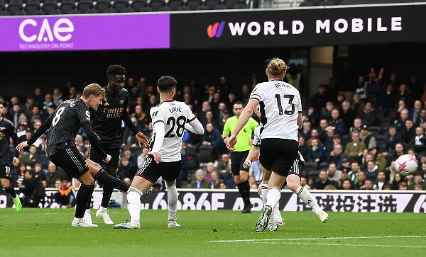 Martin Odegaard Scores Third Goal: Fulham vs. Arsenal, Premier League 2022-23