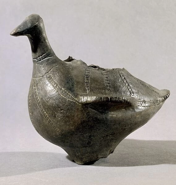 Bird-shaped clay vase, from Mondszent