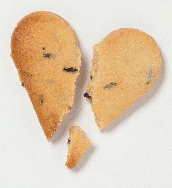 Broken lavender heart-shaped biscuit