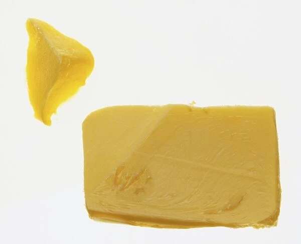 Butter, rectangular piece and flake