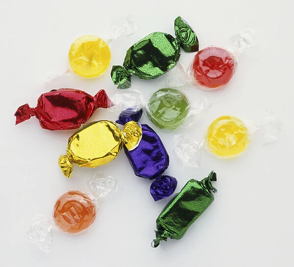 A collection of wrapped sweets