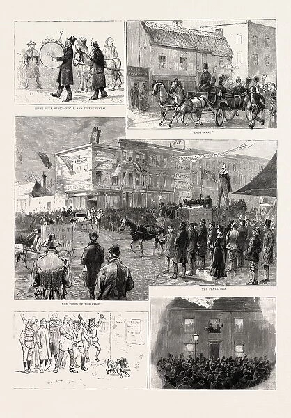 DEPTFORD ELECTION, UK, britain, united kingdom, u. k. great britain, 1888 engraving