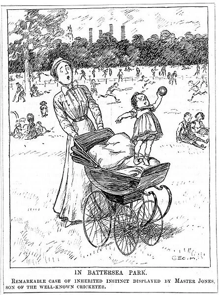 An example of Darwinism in everday life. Cartoon from Punch, London, 28 June 1911