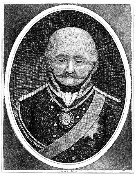 Gebbard Leberech Von Blucher (1742-1819) Prussian general. Important contribution