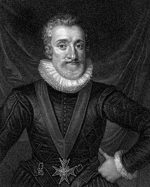 Henry IV (1553-1610) King of Navarre 1572: King of France from 1589. Engraving c1830