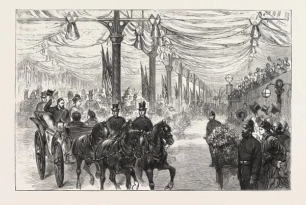 The Home-Coming of the Prince of Wales : the Royal Party Leaving the Victoria Station of the London