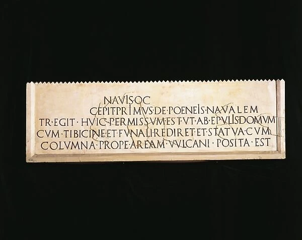 Inscripted eulogy to Gaius Duilius