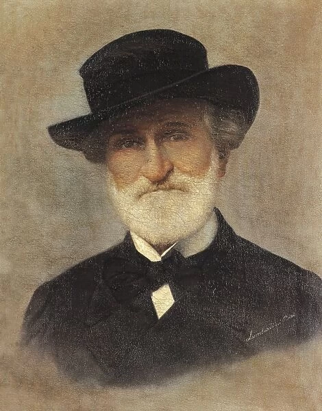 Italy, Turin, Portrait of Italian composer, Giuseppe Verdi