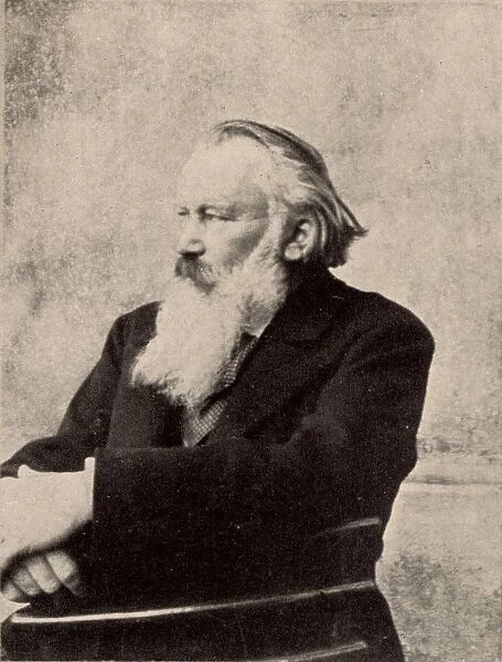 Johannes Brahms (1833-1897) German composer. Signed photograph taken in Vienna 6 October 1895