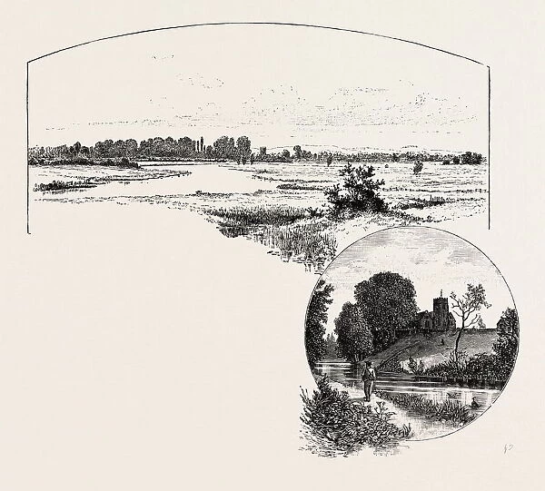 FROM THE MEADOWS NEAR ALREWAS (LEFT), ARMITAGE (RIGHT), UK. Alrewas is a large village