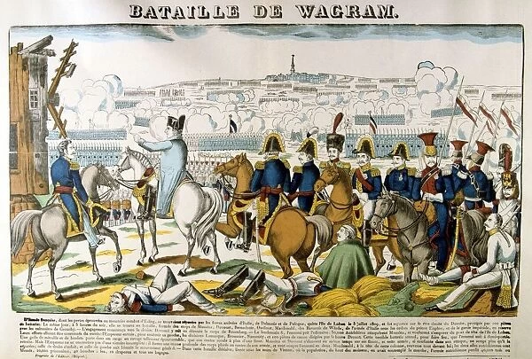 Napoleon at the Battle of Wagram, 5-6 July 1809. Decisive French victory under Napoleon