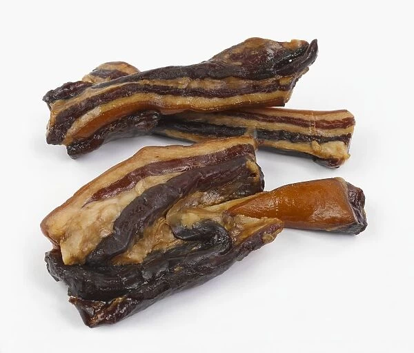 Three pieces of Chinese cured pork