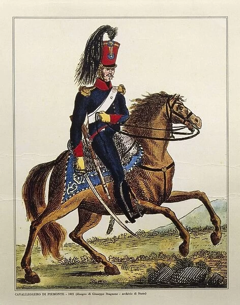 Piedmont Cavalleggeri (light cavalry), later Nice Cavalry, 1821