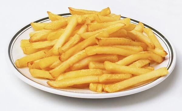 Plate of chips, close up