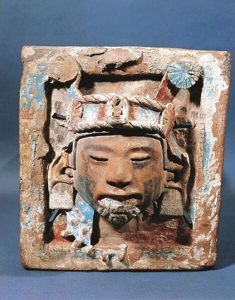 Plate depicting god of earth and spring, known as Xipe Totec, our lord the flayed one