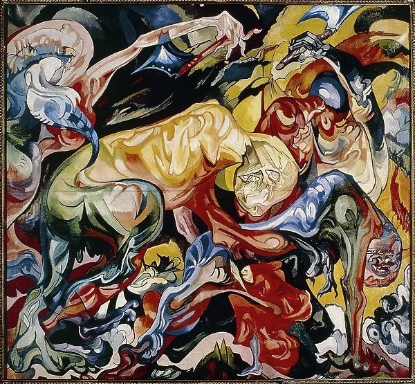 Poland, Lodz, The Fight, 1921-22, oil on canvas