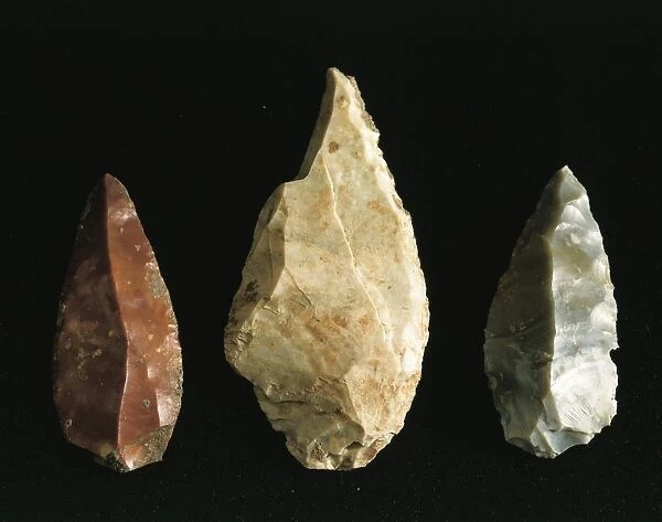 Polished flint spear and javelin points