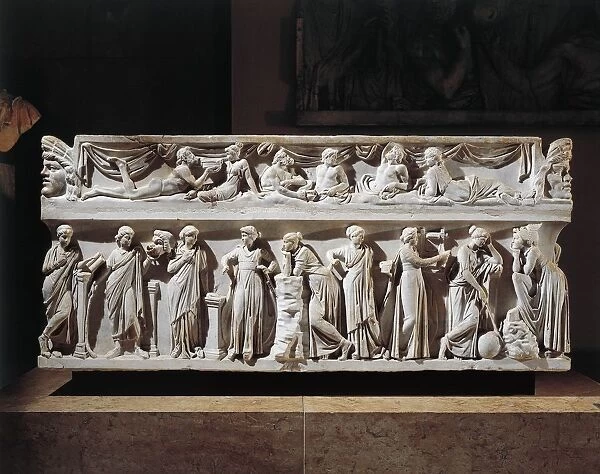 Sarcophagus of the Muses, from the surroundings of Rome, Italy, circa 150 B. C