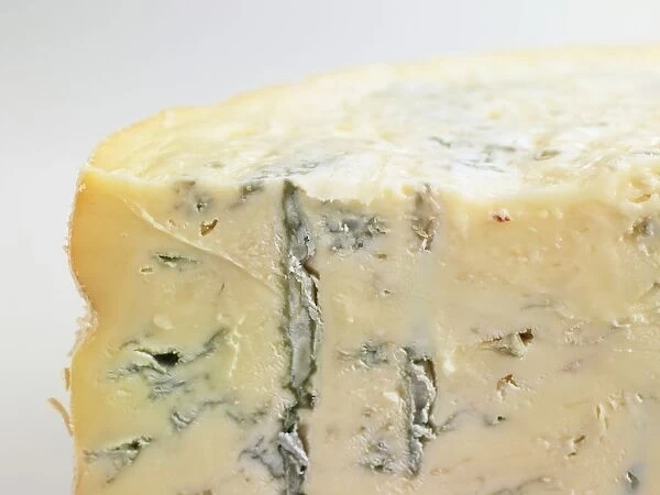 Slice of Gorgonzola cheese, close-up
