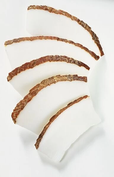 Five slices of Coconut, close up